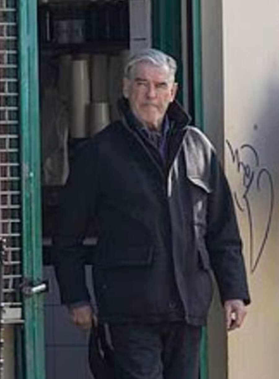 Pierce Brosnan MobLand S01 Conrad Harrigan Wool Jacket
