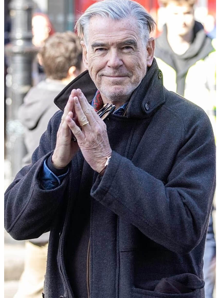 Pierce Brosnan MobLand S01 Conrad Harrigan Wool Jacket