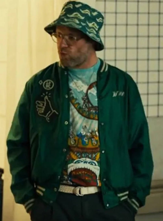 Platonic Seth Rogen Will Green Varsity Jacket
