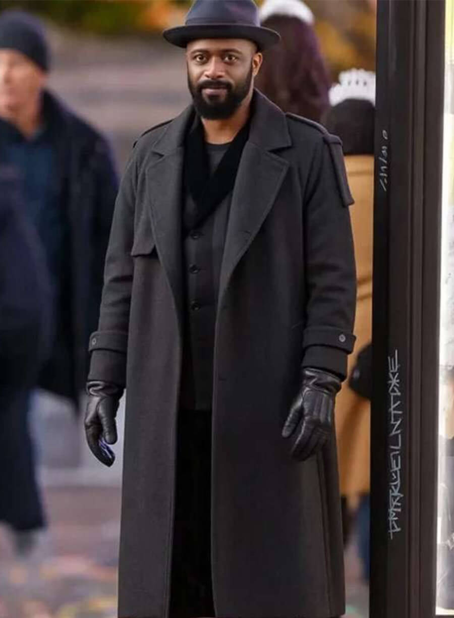 Play Dirty 2025 Alan Grofield Maroon Black Trench Wool Coat