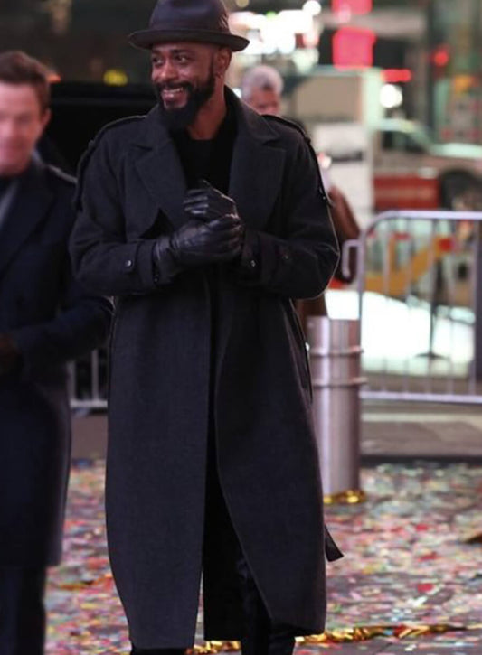 Play Dirty 2025 Alan Grofield Maroon Black Trench Wool Coat