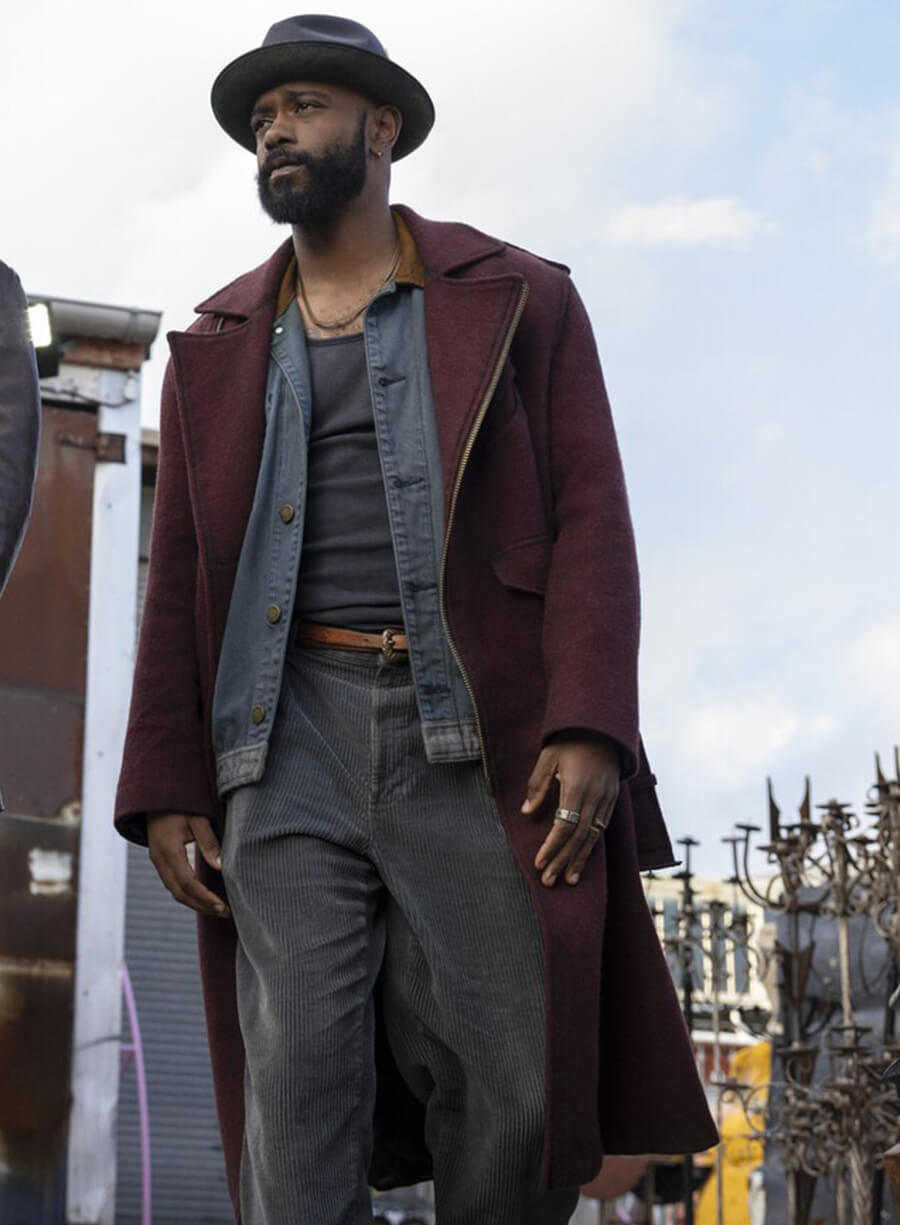 Play Dirty 2025 Alan Grofield  Maroon Long Coat