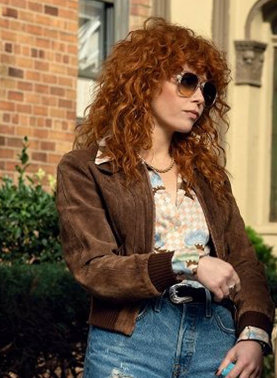 Poker Face  Charlie Cale Season 2 Brown Suede Jacket