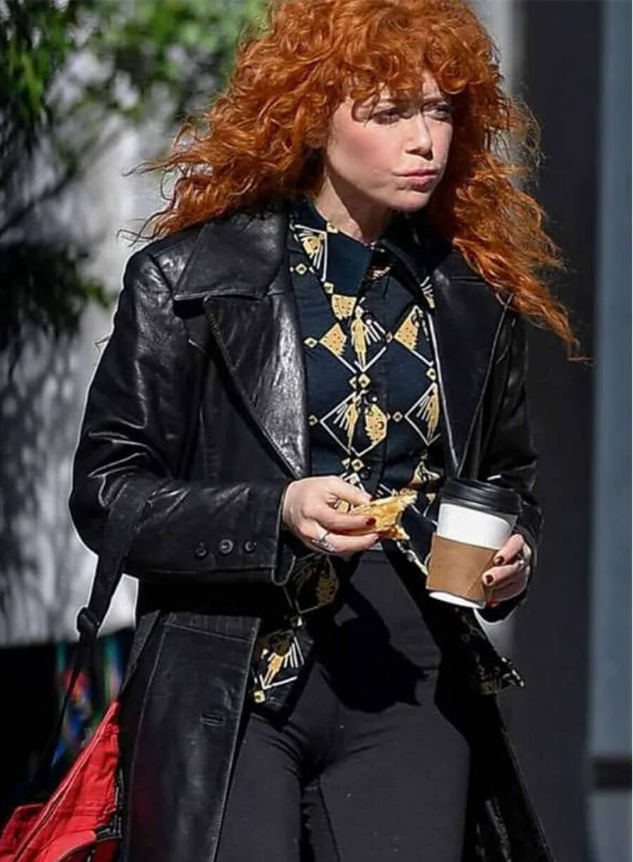 Poker Face Natasha Lyonne Charlie Cale Black Leather Coat