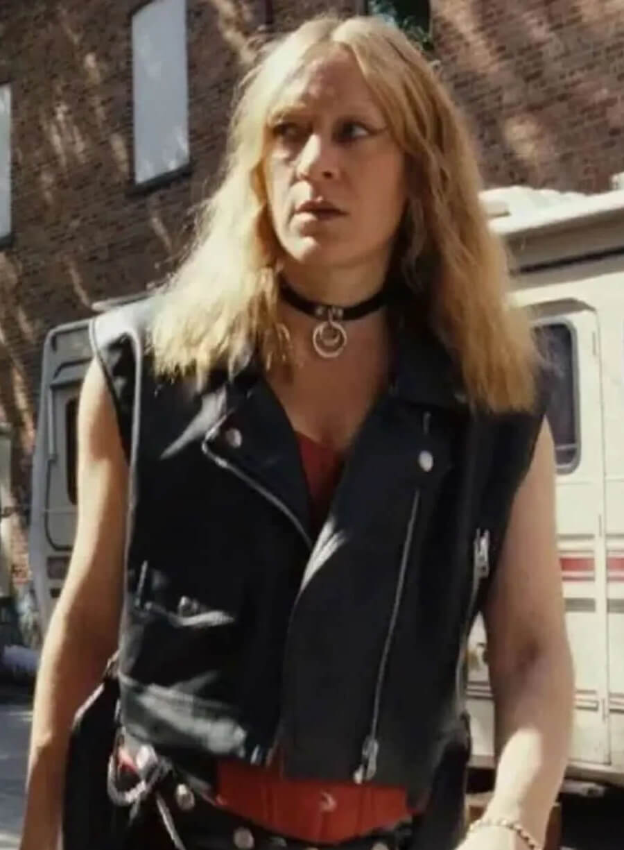 Poker Face Ruby Ruin Black Leather Vest