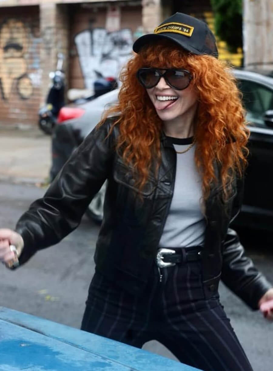 Poker Face Season 2 Charlie Cale Black Leather Jacket