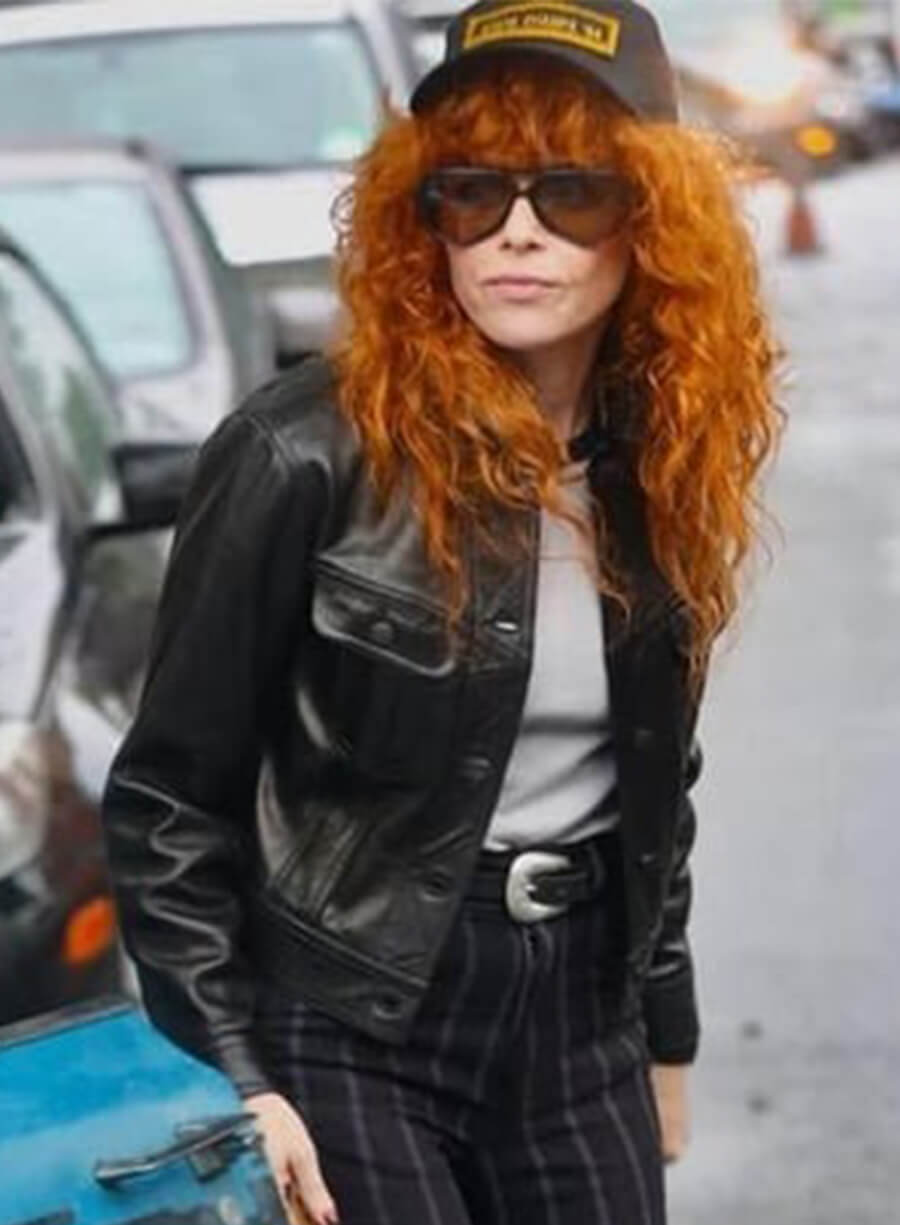 Poker Face Season 2 Charlie Cale Black Leather Jacket