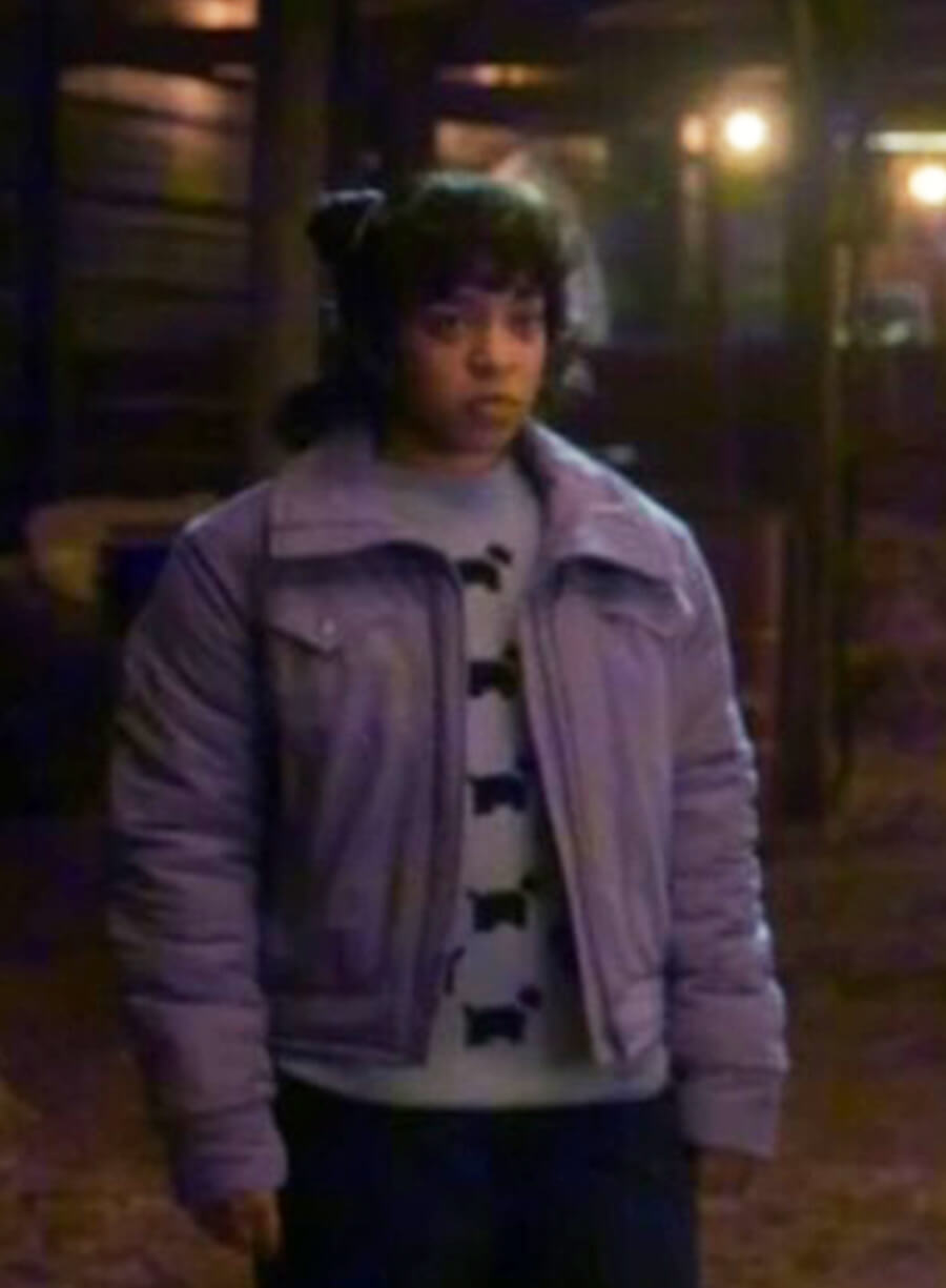 Priah Ferguson Stranger Things S05 Erica Sinclair Purple Jacket
