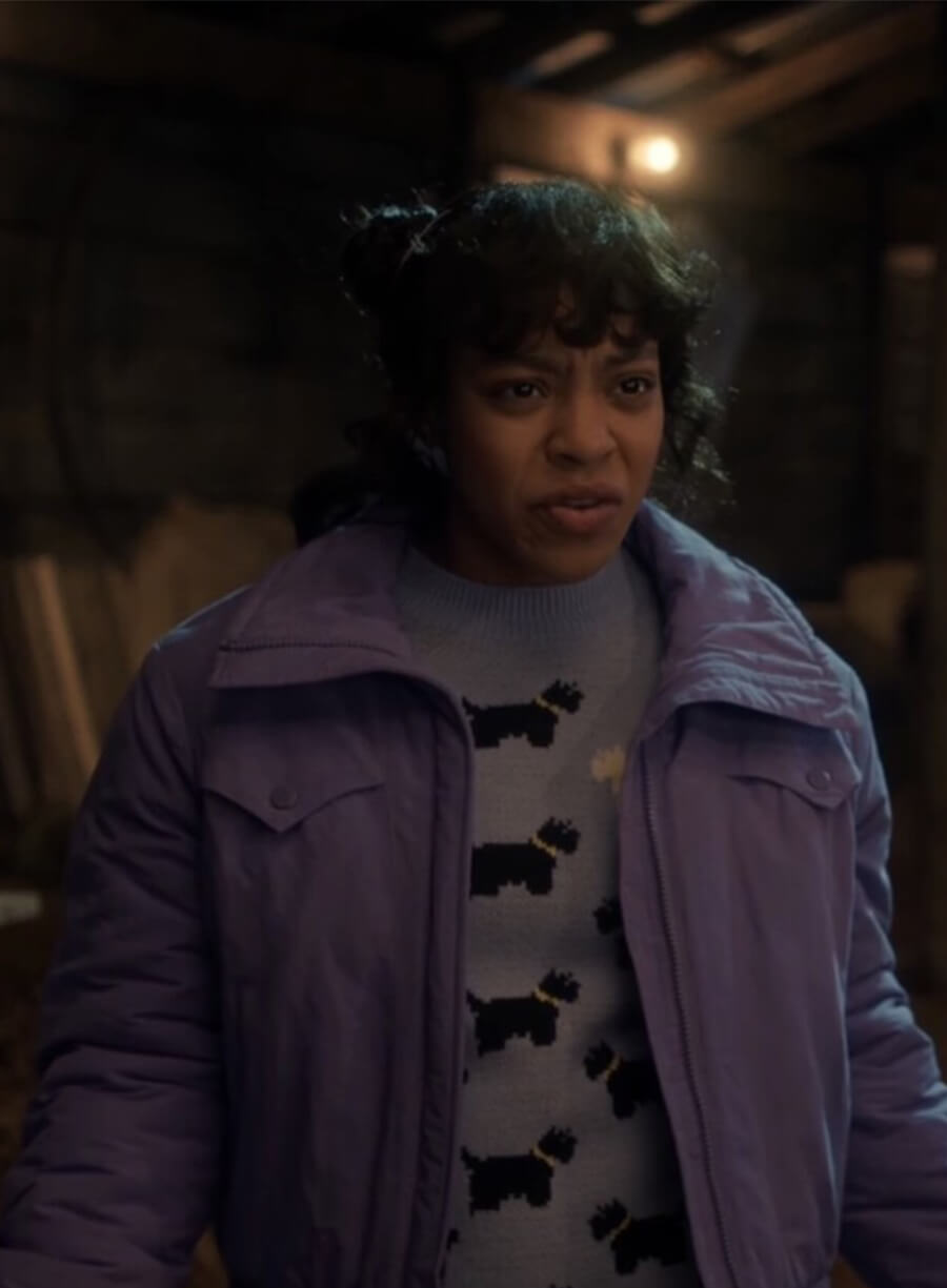 Priah Ferguson Stranger Things S05 Erica Sinclair Purple Jacket