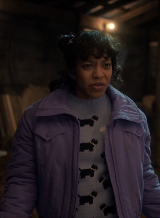 Priah Ferguson Stranger Things S05 Erica Sinclair Purple Jacket