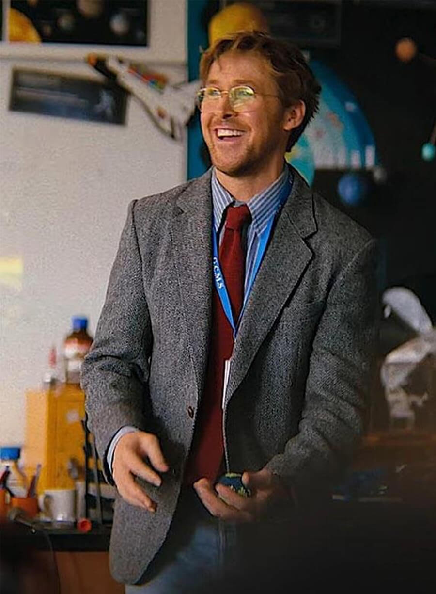 Project Hail Mary 2026 Ryan Gosling Grey Wool Blazer Coat