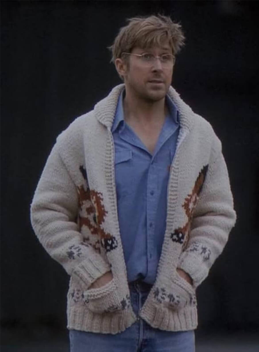 Project Hail Mary 2026 Ryan Gosling Wolf Cardigan Sweater