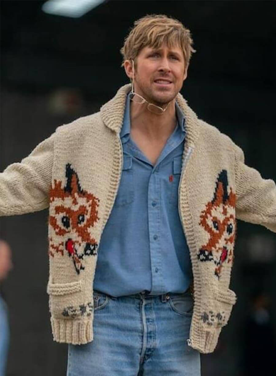 Project Hail Mary 2026 Ryan Gosling Wolf Cardigan Sweater