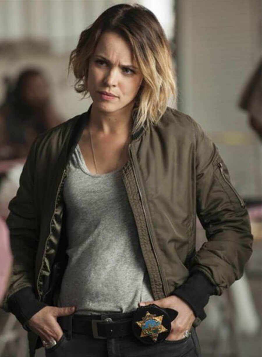 Rachel McAdams True Detective Green Bomber Jacket
