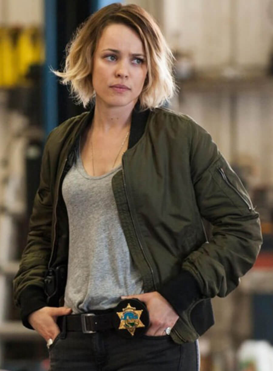Rachel McAdams True Detective Green Bomber Jacket