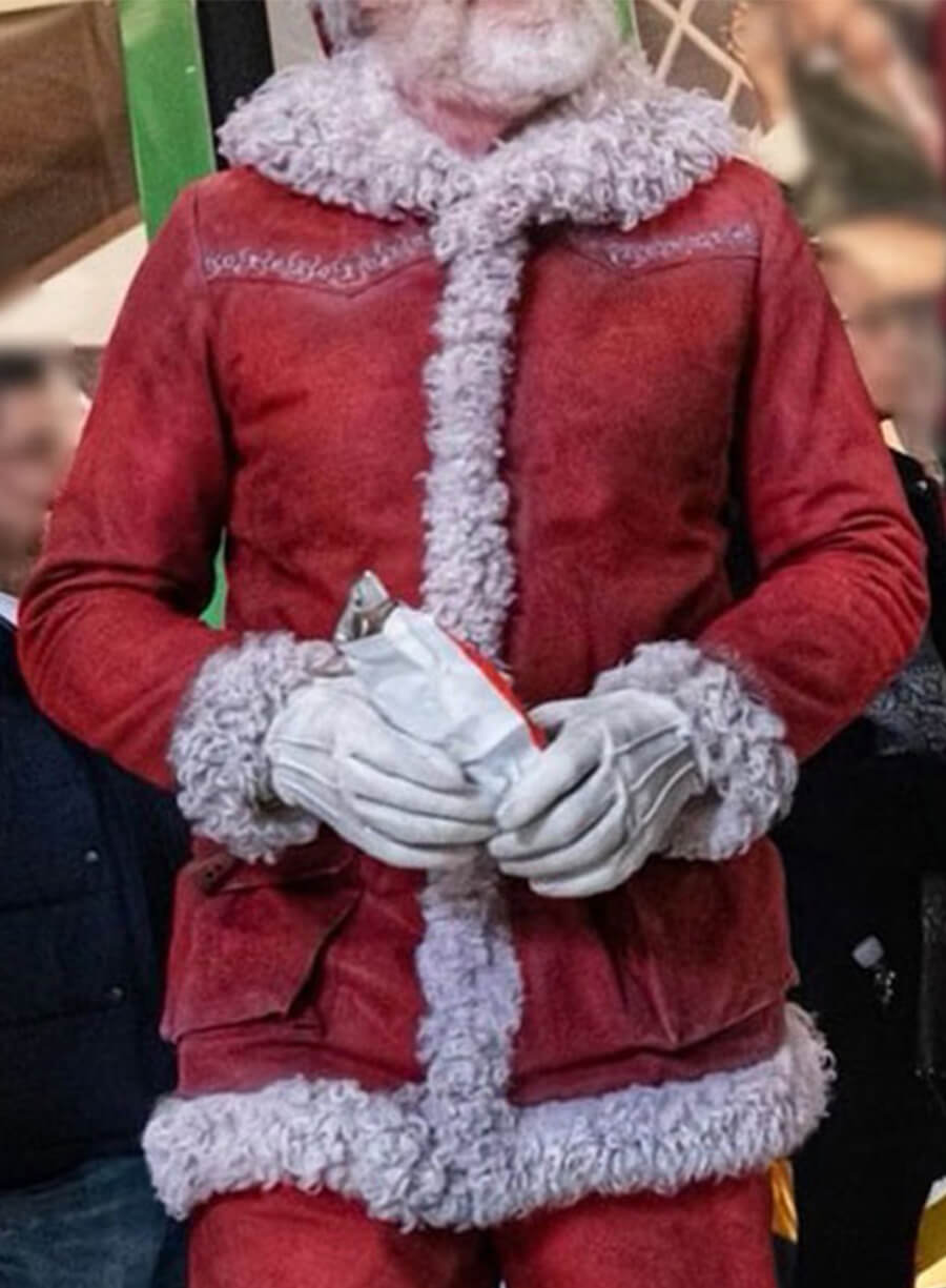 Red One JK Simmons Santa Claus Suede Jacket