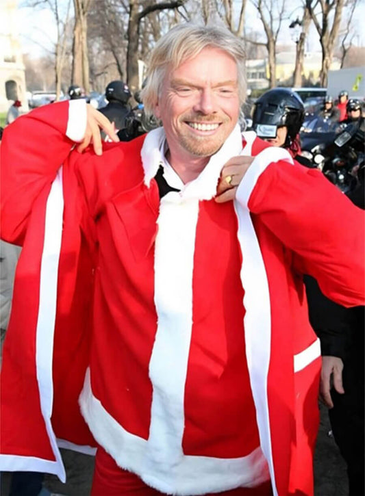 Richard Branson Red Christmas Costume Coat