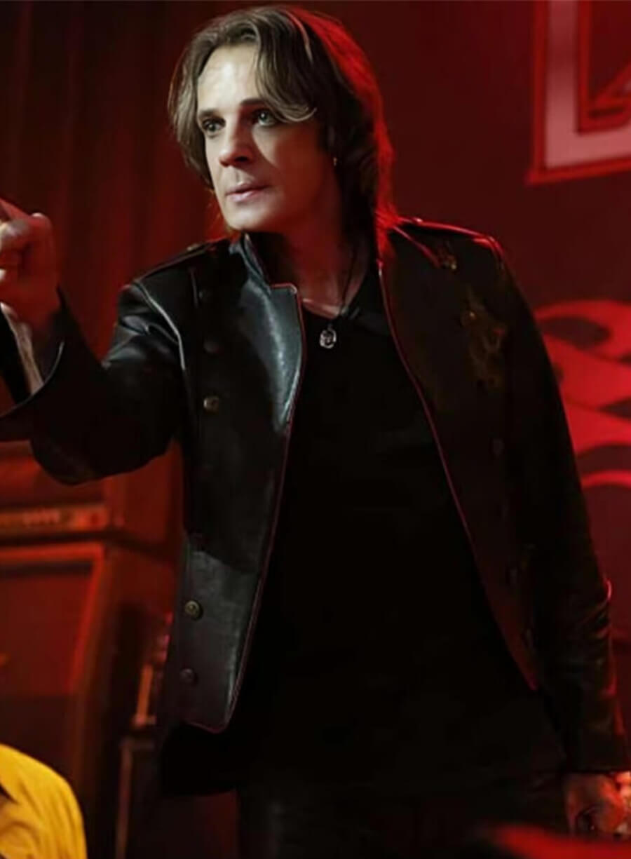 Rick Springfield Supernatural S12 Lucifer Black Leather Jacket