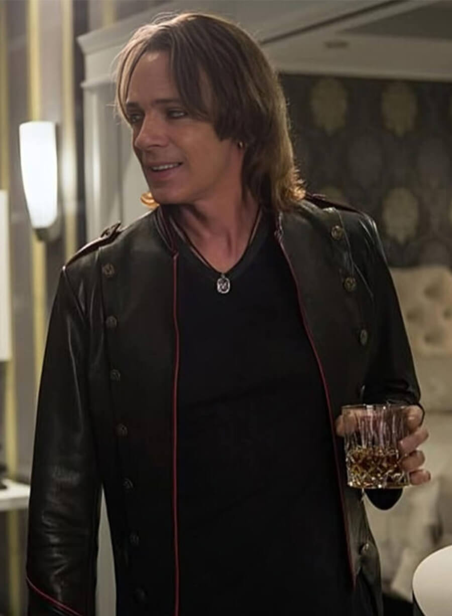 Rick Springfield Supernatural S12 Lucifer Black Leather Jacket