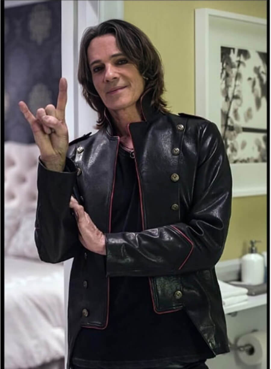 Rick Springfield Supernatural S12 Lucifer Black Leather Jacket