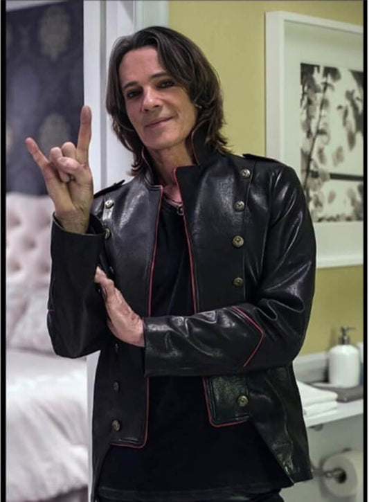Rick Springfield Supernatural S12 Lucifer Black Leather Jacket