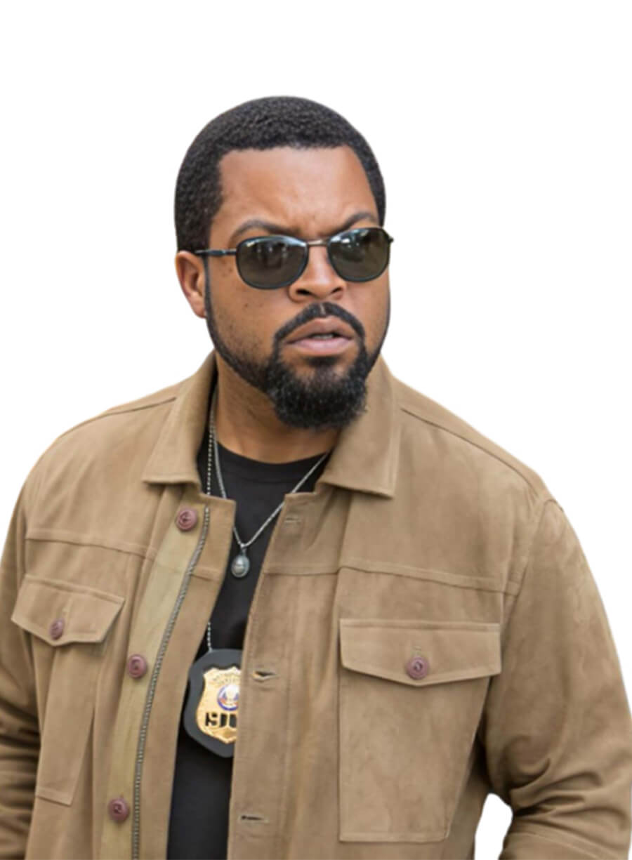  Ride Along 2 Ice Cube James Payton Brown Suede Jacket 