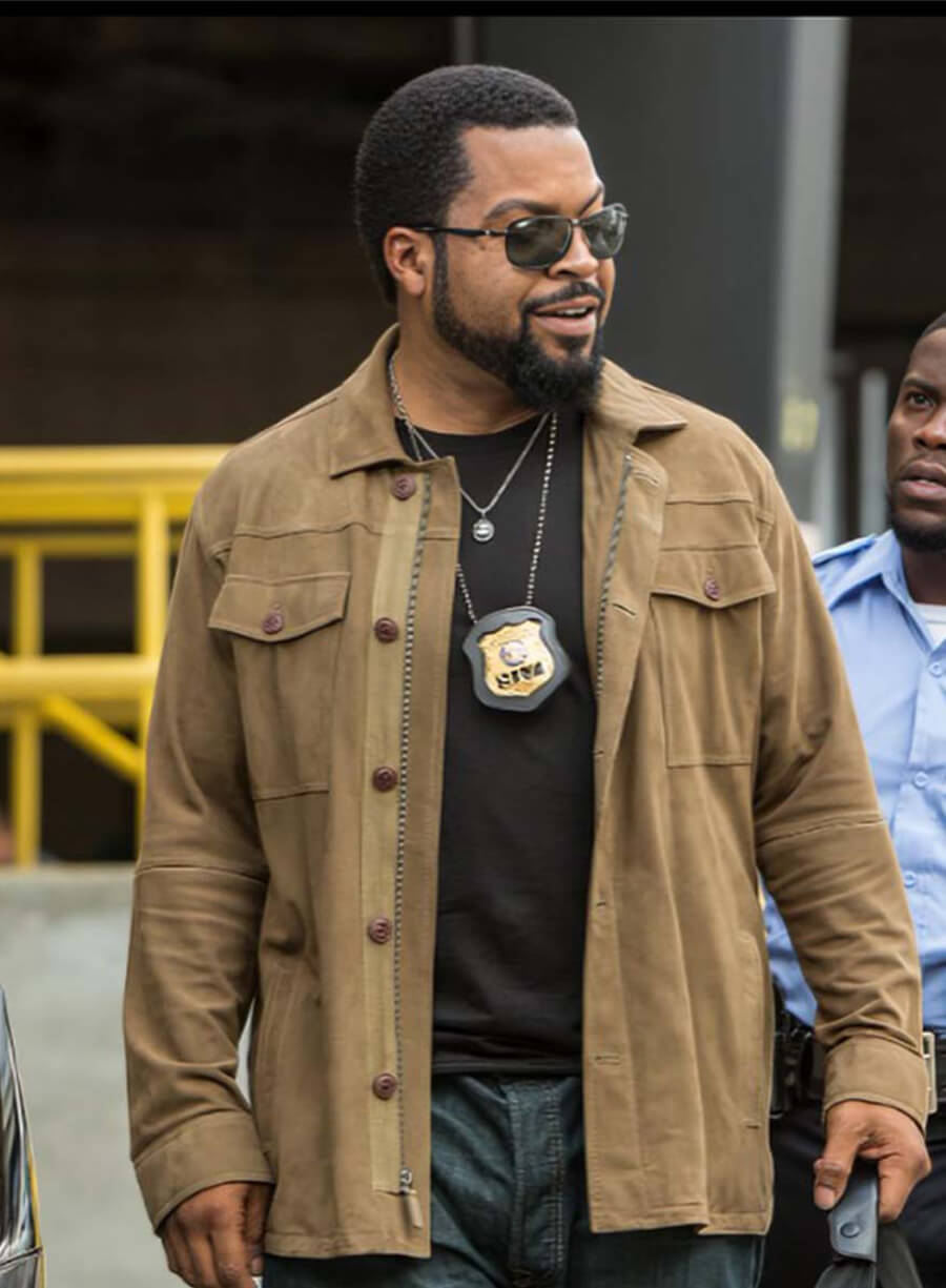  Ride Along 2 Ice Cube James Payton Brown Suede Jacket 