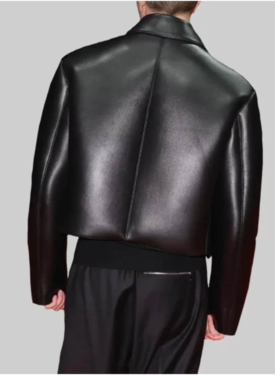 Robert Pattinson Mickey 17 Black Leather Jacket