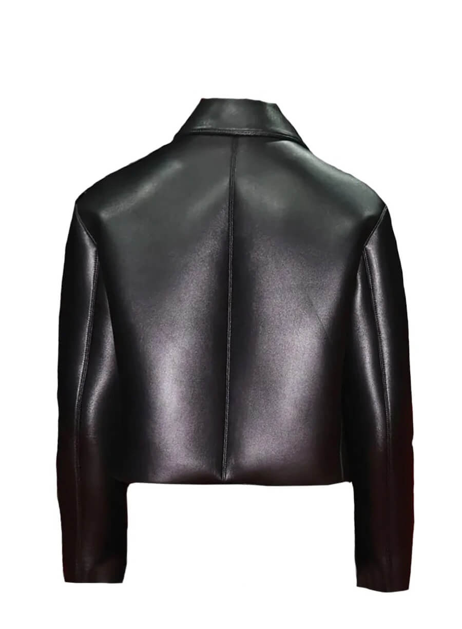 Robert Pattinson Mickey 17 Black Leather Jacket