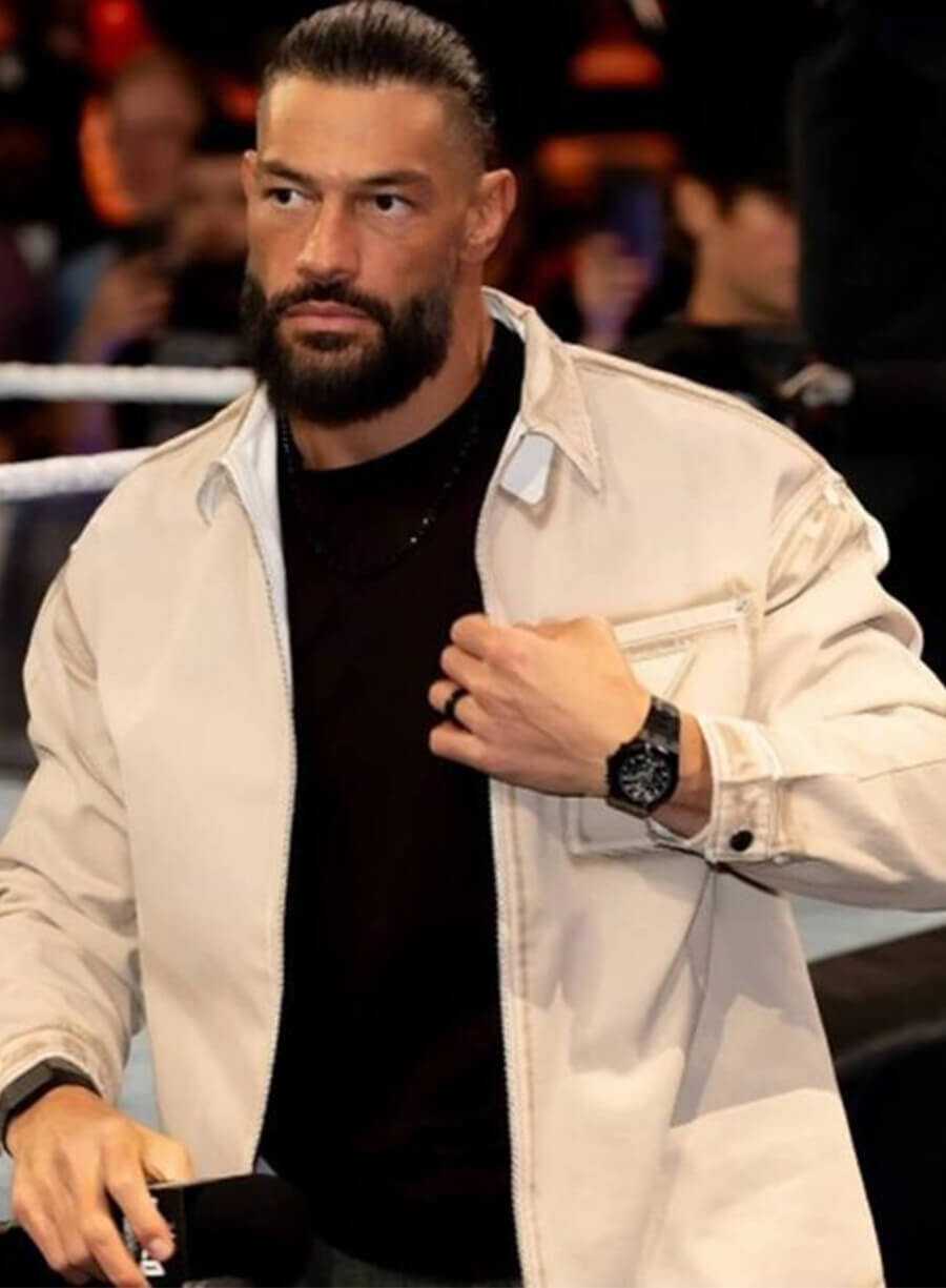 Roman Reigns Street Fighter 2026 Event White Jacket