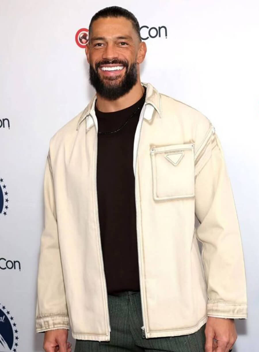 Roman Reigns Street Fighter 2026 Event White Jacket