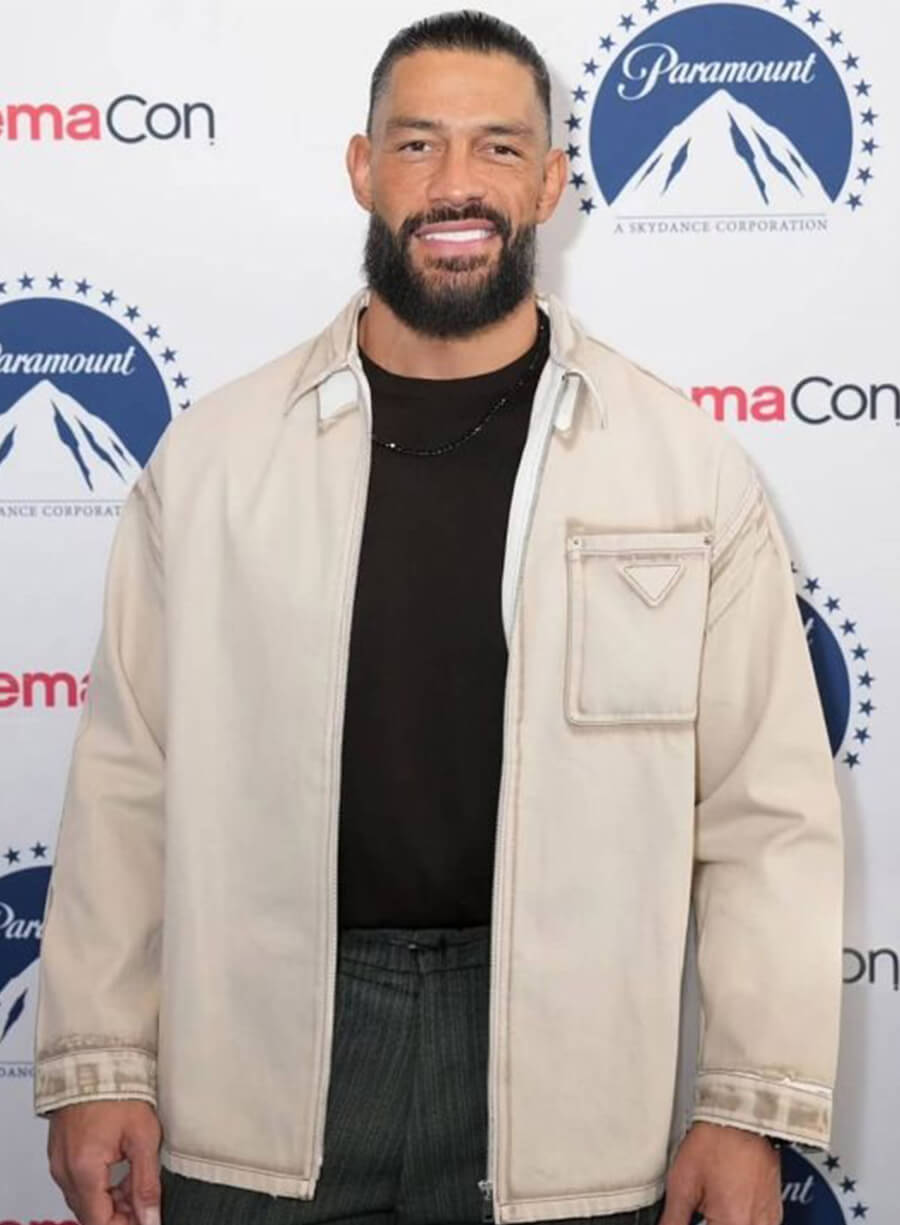 Roman Reigns Street Fighter 2026 Event White Jacket