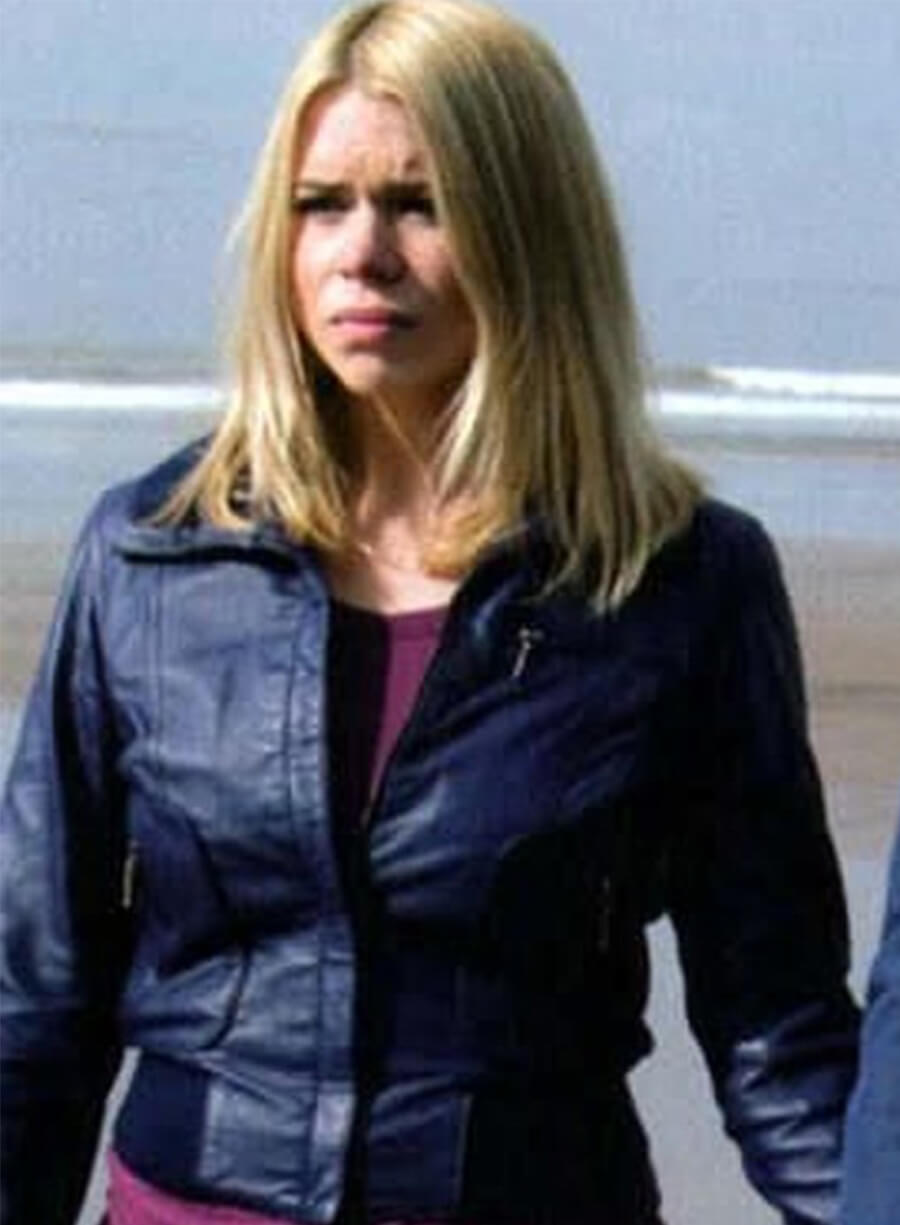 Rose Tyler Doctor Who Blue Leather Jacket