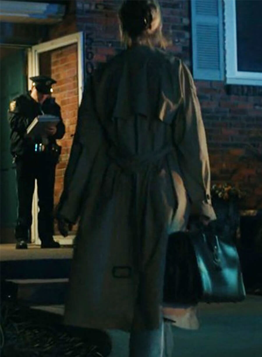 Rosy McEwen Scarpetta 2026 Past Kay Beige Coat 