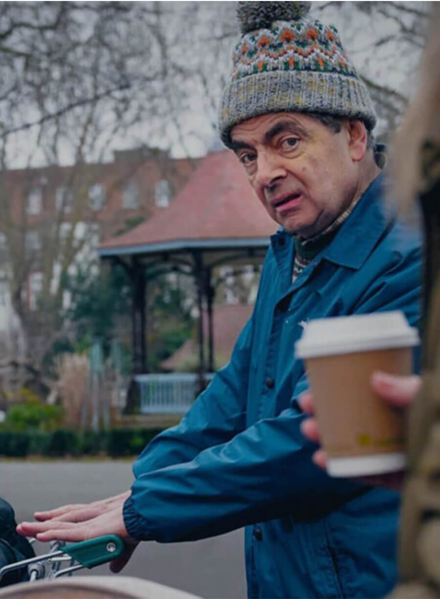 Rowan Atkinson Man Vs Baby S01 Trevor Bingley Blue Jacket
