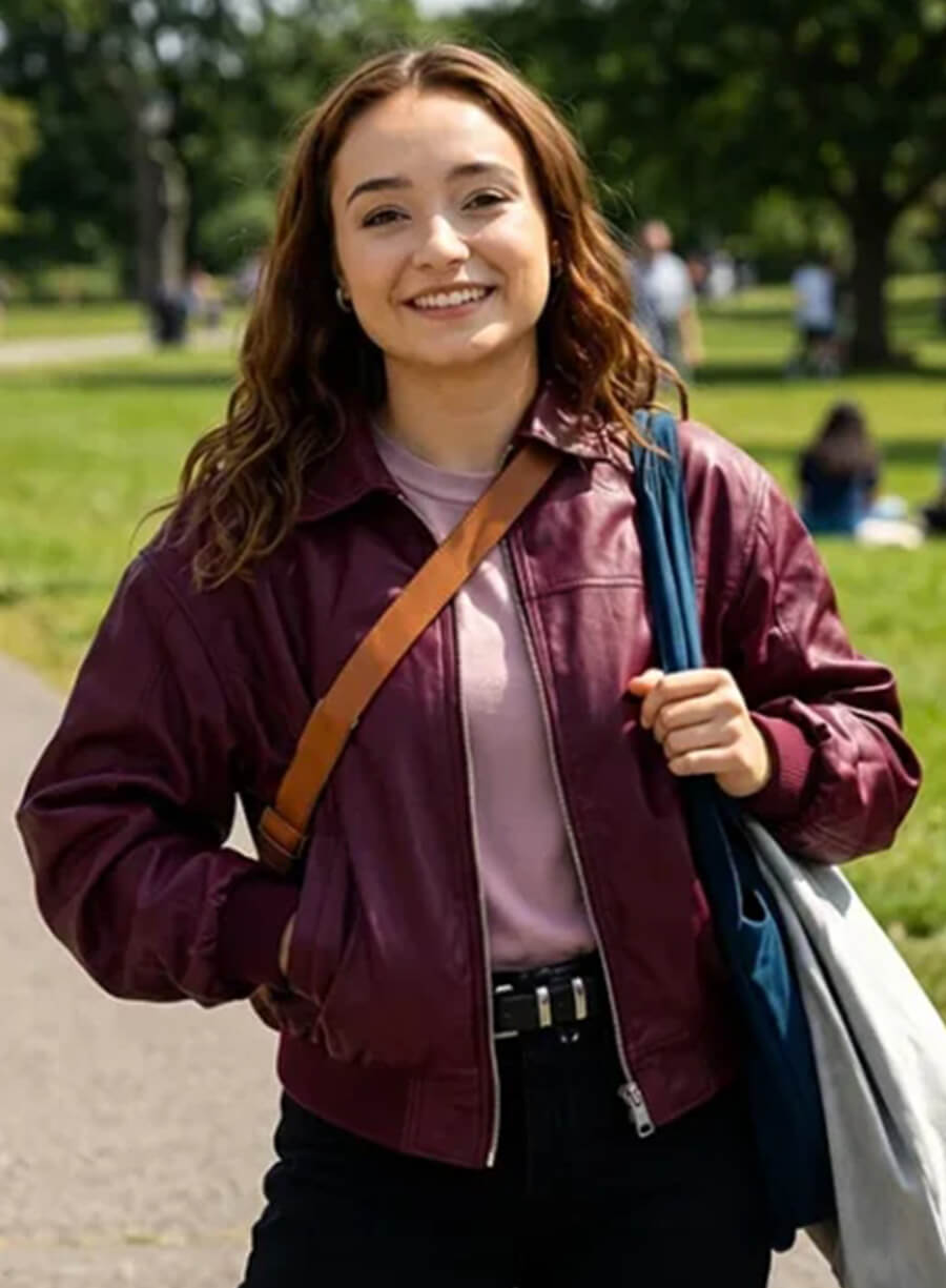 Ruby Stokes Below 2026 Mary Penney Burgundy Leather Jacket