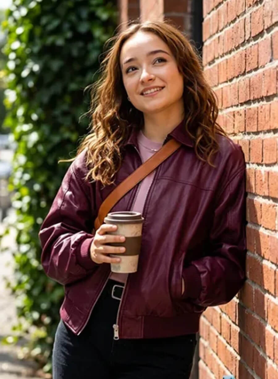 Ruby Stokes Below 2026 Mary Penney Burgundy Leather Jacket