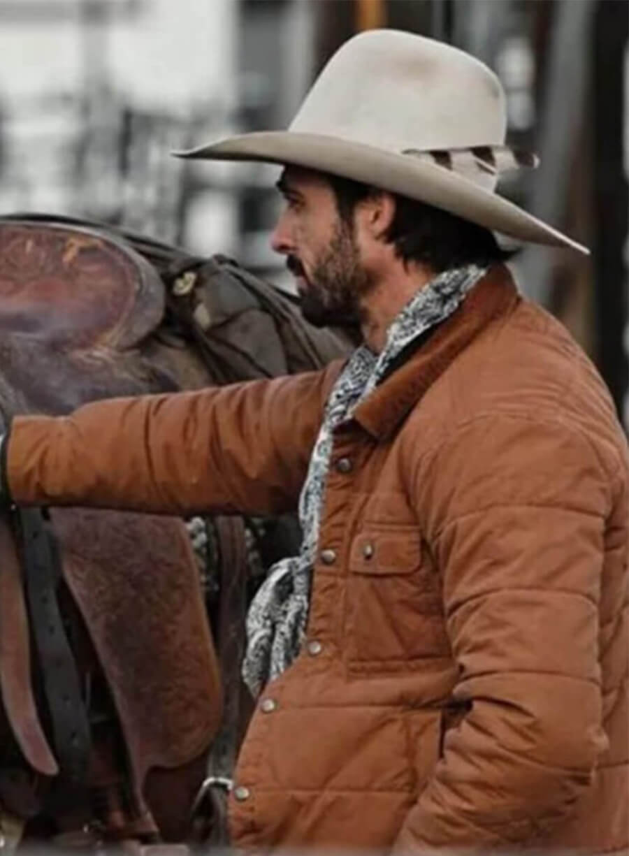 Ryan Bingham Yellowstone Walker Brown Cotton Jacket