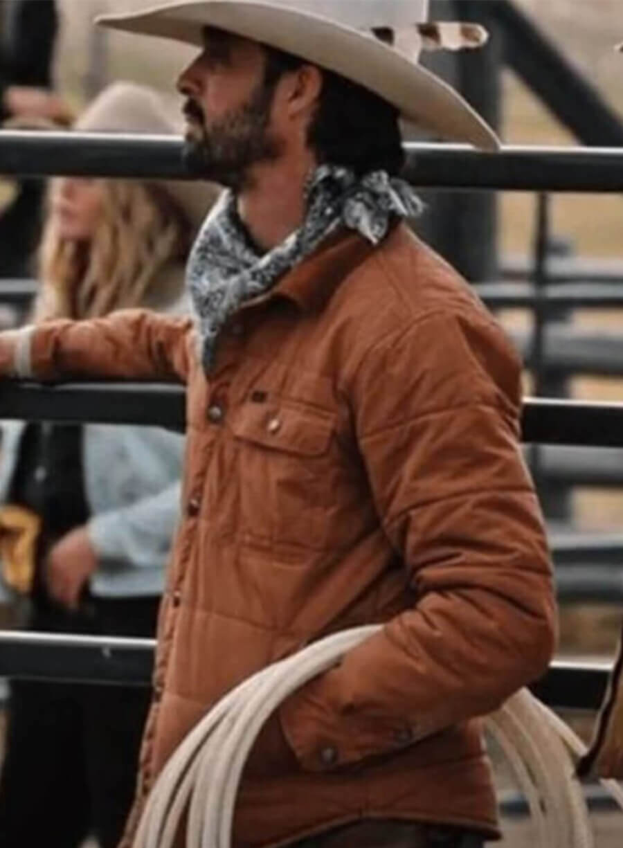Ryan Bingham Yellowstone Walker Brown Cotton Jacket
