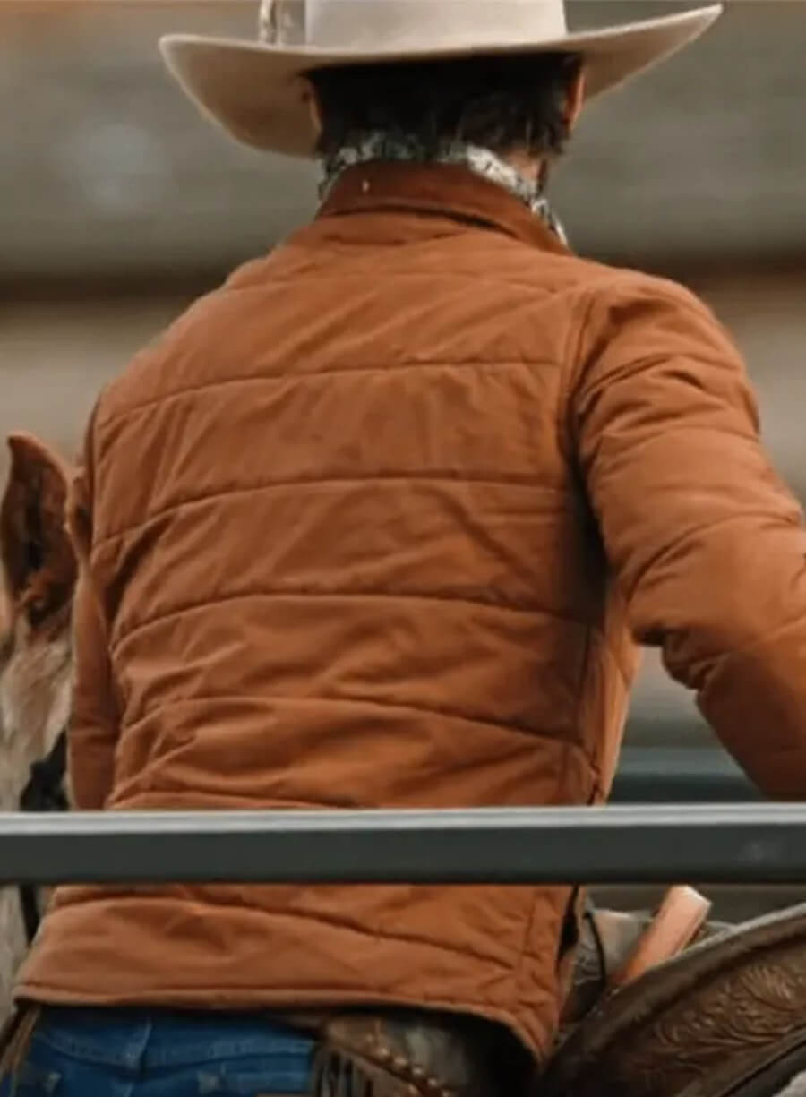 Ryan Bingham Yellowstone Walker Brown Cotton Jacket