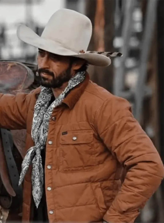 Ryan Bingham Yellowstone Walker Brown Cotton Jacket