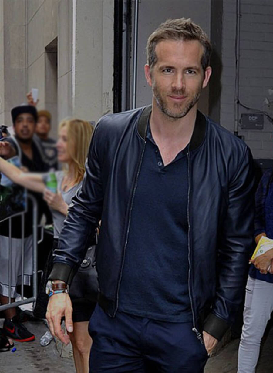 Ryan Gosling Blue Varsity Leather Jacket