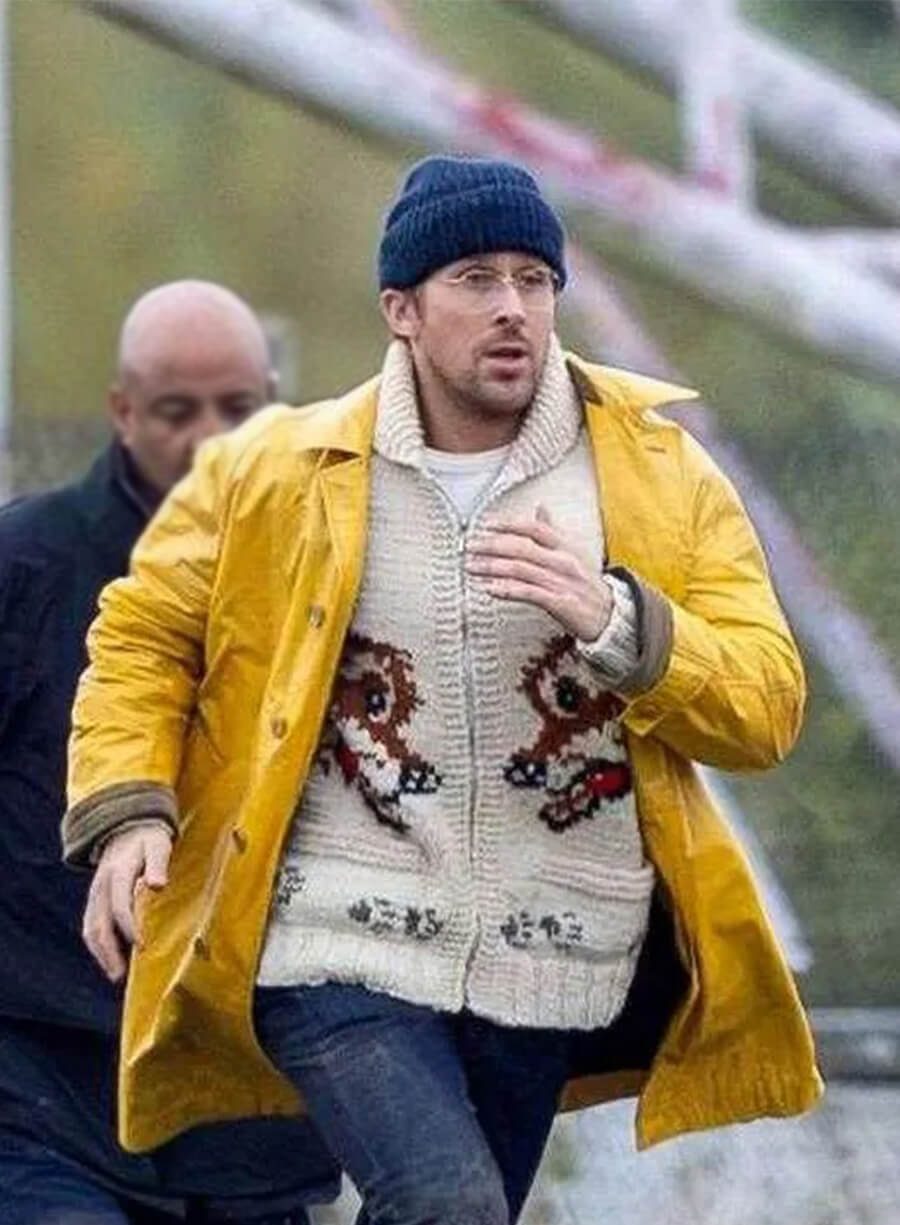 Ryan Gosling Project Hail Mary Ryland Grace Yellow Leather Coat