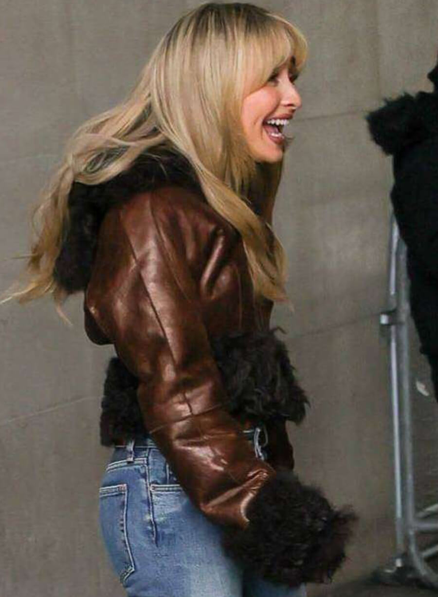 Sabrina Carpenter BBC Radio 1 Shearling Leather Jacket