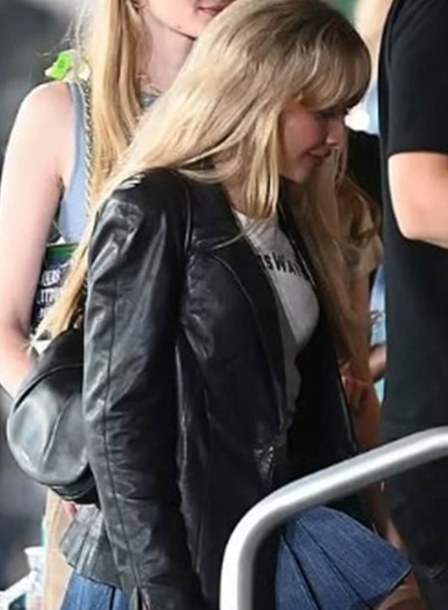 Sabrina Carpenter Black Leather Jacket
