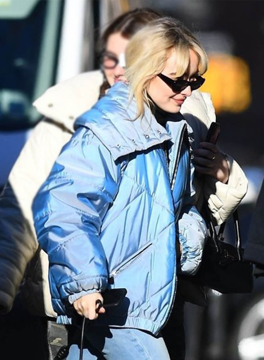 Sabrina Carpenter Blue Puffer Jacket