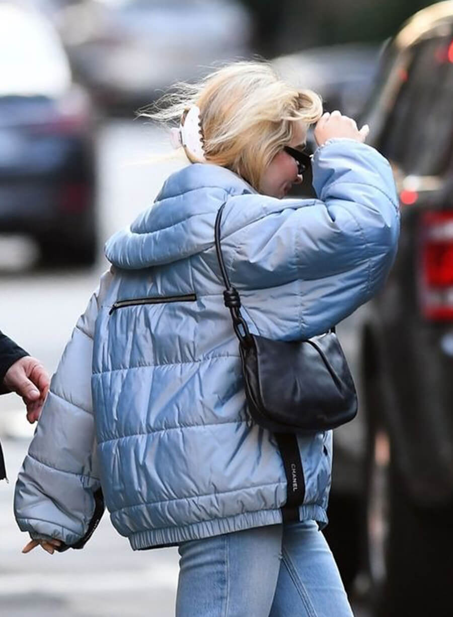 Sabrina Carpenter Blue Puffer Jacket