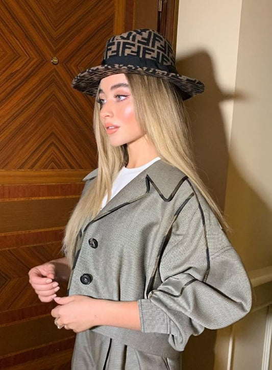 Sabrina Carpenter Grey Cropped Jacket