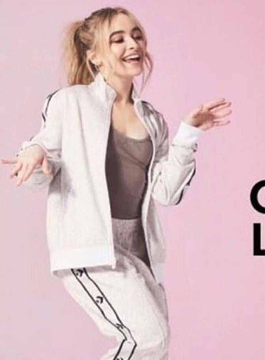Sabrina Carpenter White Tracksuit