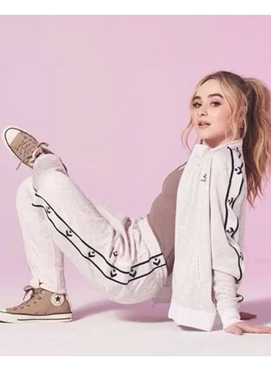 Sabrina Carpenter White Tracksuit